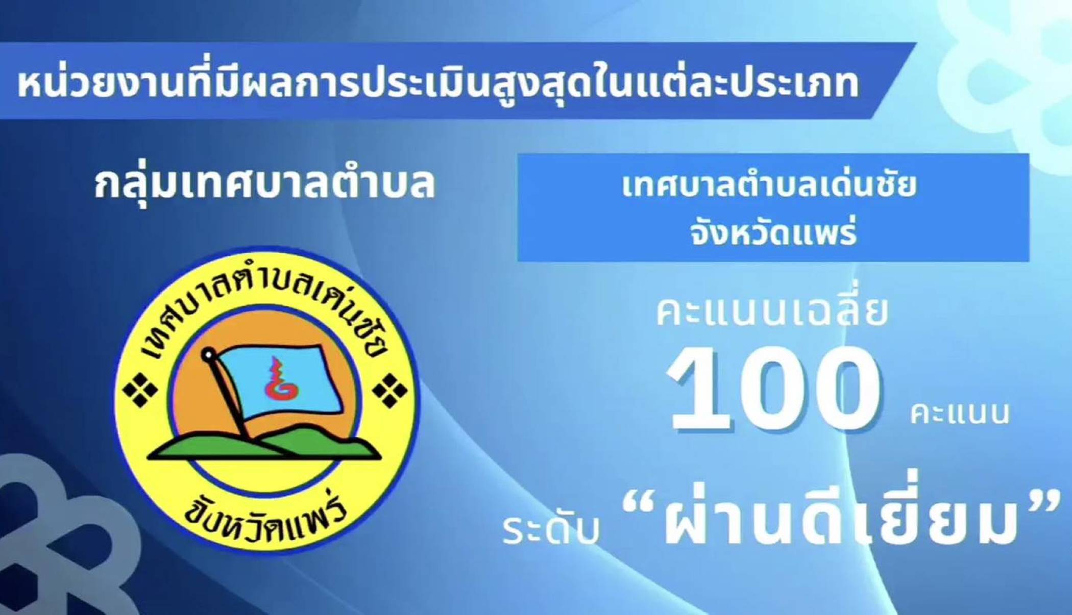 นายกเทศมนตรีตำบลเด่นชัย เข้าร่วมพิธีเพื่อรับมอบรางวัล ITA AWARD 2025